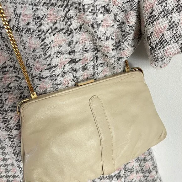 Bernard Nerson Paris crossbody bag David's Palm Beach made in France Milk color - Picture 4 of 9